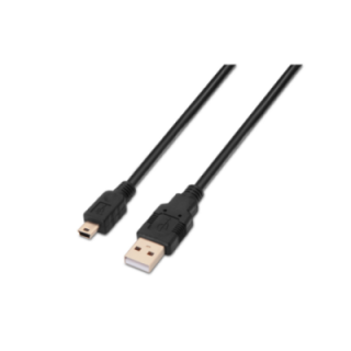 cable aisens usb 2.0 tipo a/m mini b/m negro 1.0m