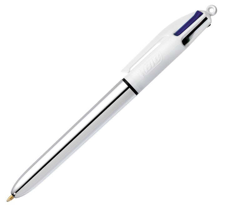 boligrafo bic 4 colores shine silver 982873