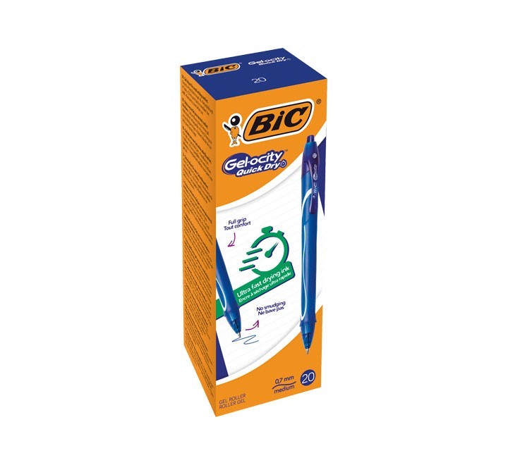 roller bic gelocity gel 0.7mm retr. azul