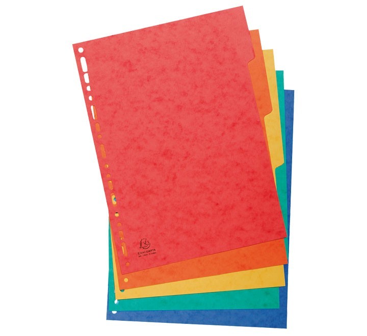 sep. cart. exacompta a4 5pos. multitalad. color