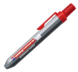 marcad. piza bl edding retract 12 1.5 3mm rojo