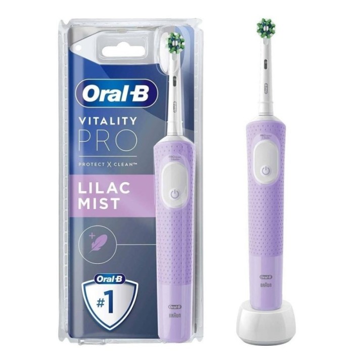 braun cepillo dental electrico braun oral b vitality pro protect&clean color lila