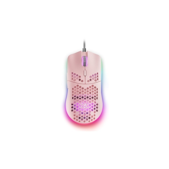 mars gaming mouse raton mars gaming mmax optico usb 7 botones 12400ppp rosa