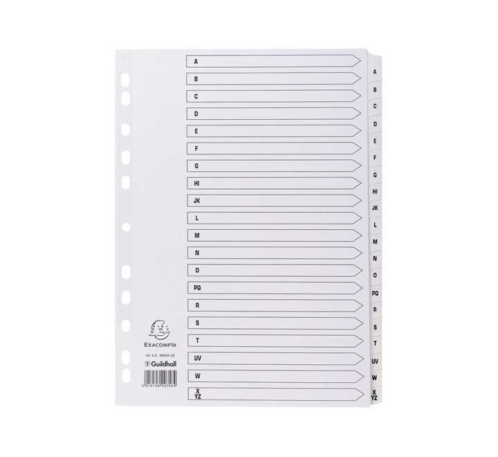 separad. exacompta a4 a z cartulina bl mwda zz