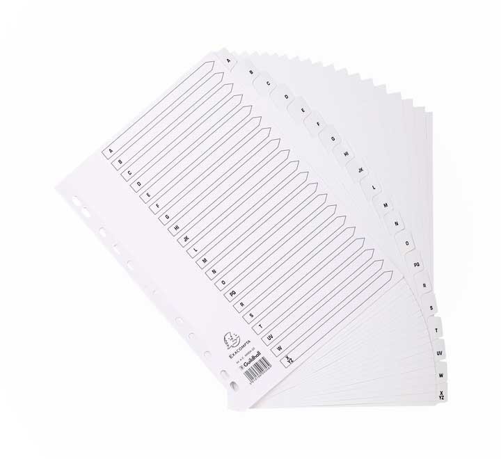 separad. exacompta a4 a z cartulina bl mwda zz