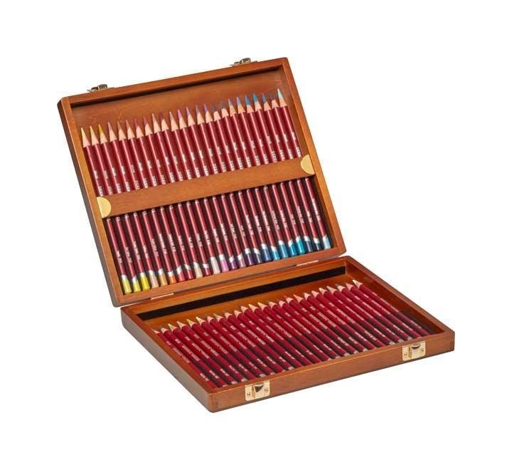 caja madera 48 lapices derwent pastel