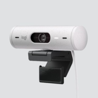 logitech webcam logitech brio 500 blanco crudo full hd    usb tipo c