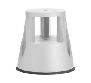 taburete pp 2 peldanos c/ruedas a series gris