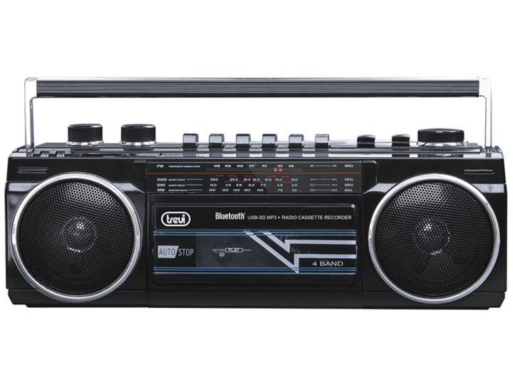 radio grabadora trevi usb sd bluetooth cassette rr 501 bt negro