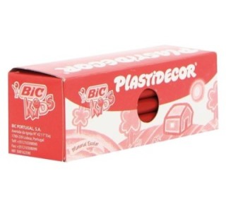 est. 25 lapiz cera bic plastidecor rojo