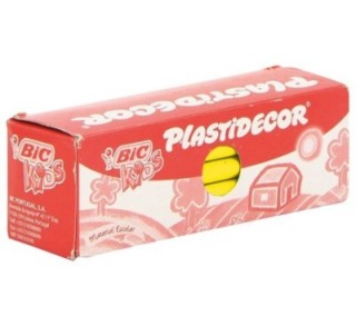 est. 25 lapiz cera bic plastidecor amarillo