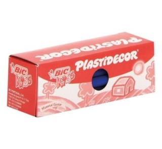 est. 25 lapiz cera bic plastidecor azul osc
