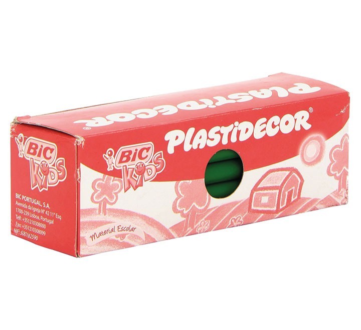 est. 25 lapiz cera bic plastidecor verde
