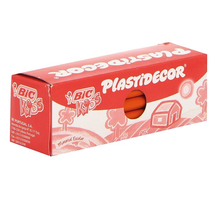 est. 25 lapiz cera bic plastidecor naranja