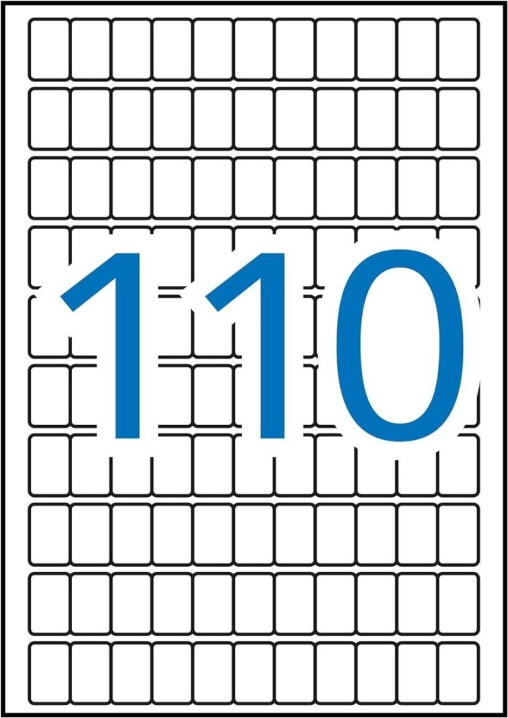 paq. 15h etiquetas adh apli 12x18mm a5 bl