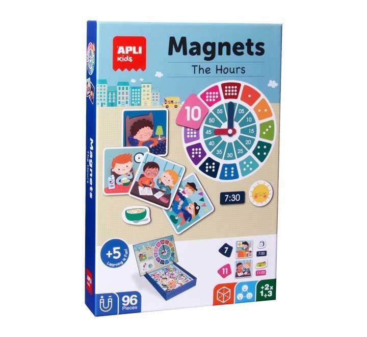 juego 96 pz. magneticas apli kids las horas