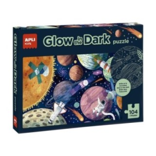 puzzle 104 pz. apli kids glow in the dark s.solar