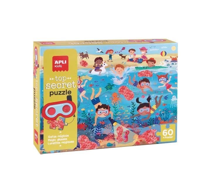 puzzle 60 pz. apli kids secret playa