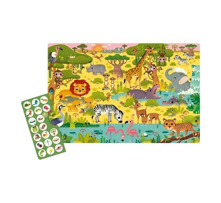 puzzle 60 pz. apli kids observacion jungla