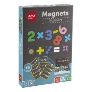 juego 51 pz. magneticas apli numbers