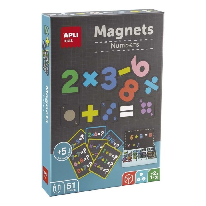 juego 51 pz. magneticas apli numbers