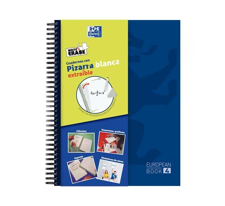 cuad. oxford wr&erase 5x5 a4+ 120h stdo c/piz bl