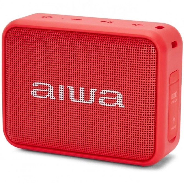 aiwa altavoz portatil aiwa bs   200 6w bluetooth rojo
