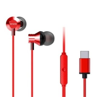 aiwa auriculares aiwa estm   50usb   c   rd usb tipo c rojo