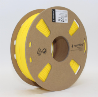filamento gembird  pla amarillo, 1,75 mm, 1 kg