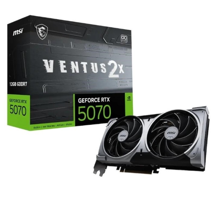 msi vga nvidia rtx 5070 12g ventus 2x oc ddr7