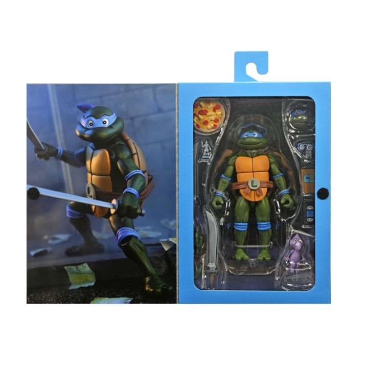 neca figura neca teenage mutant ninja turtles cartoon ultimate leonardo vhs scale action 18cm