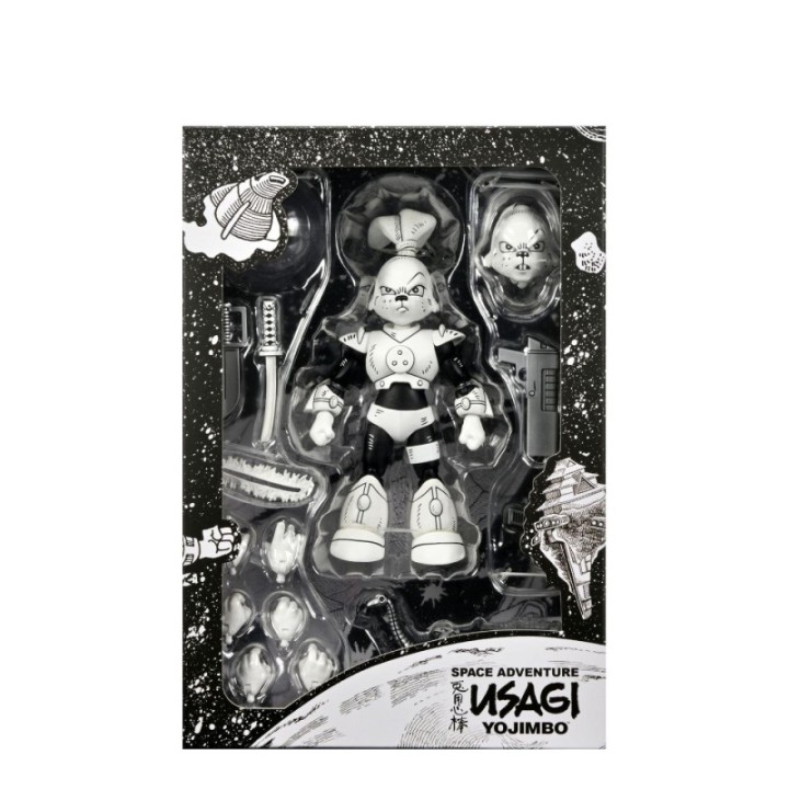 neca figura nega usagi yojimbo space usagi yojimbo black & white ver. scale action 18cm