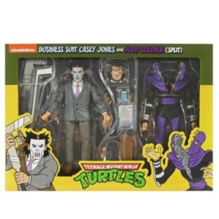 neca figura neca teenage mutant ninja turtles business suit casey jones & split foot soldier pack 2