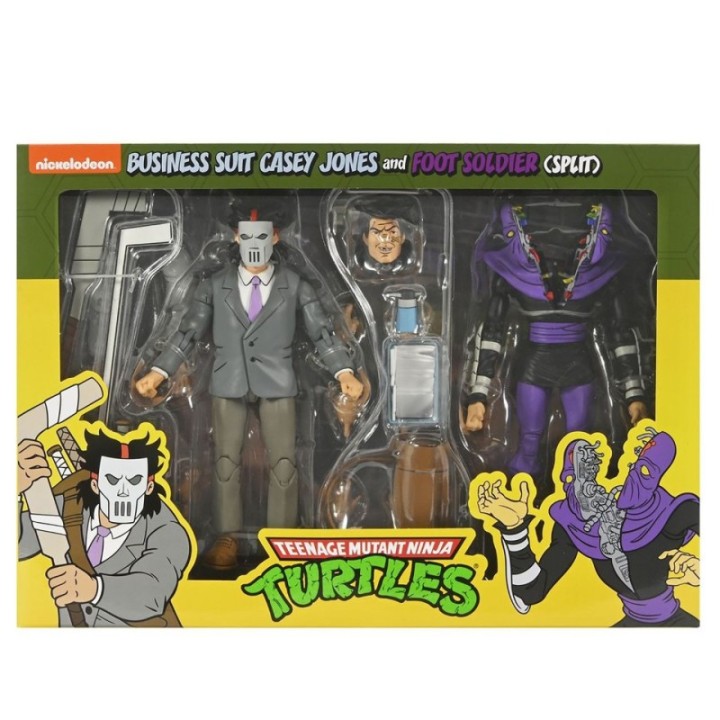 neca figura neca teenage mutant ninja turtles business suit casey jones & split foot soldier pack 2