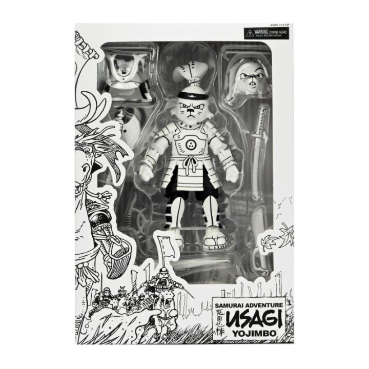 neca figura neca usagi yojimbo black & white ver. scale action 18cm