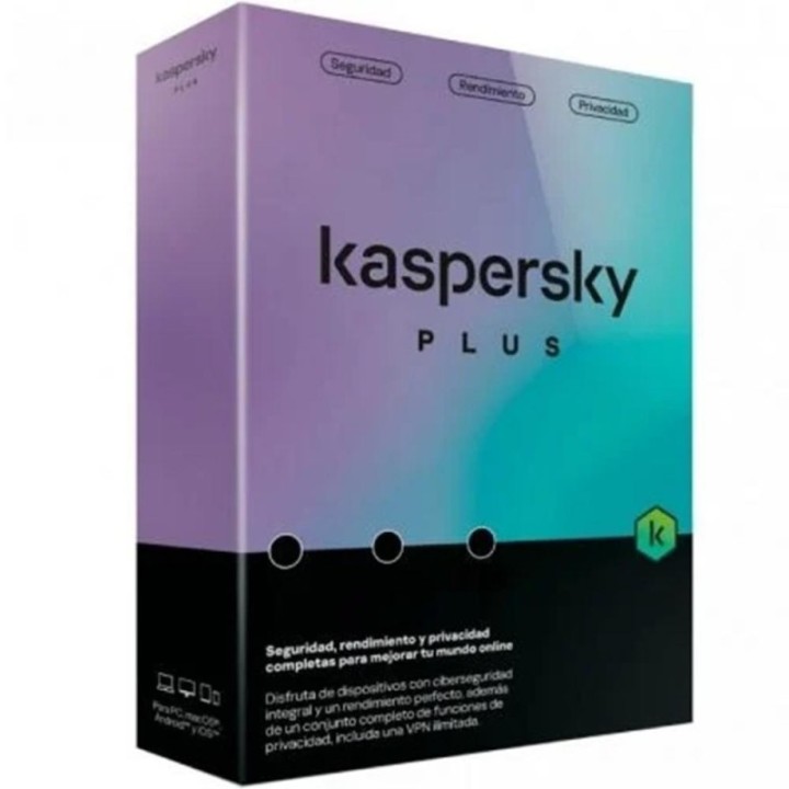 kaspersky antivirus kaspersky plus 1 dispositivo 1 ano con cardholder en caja