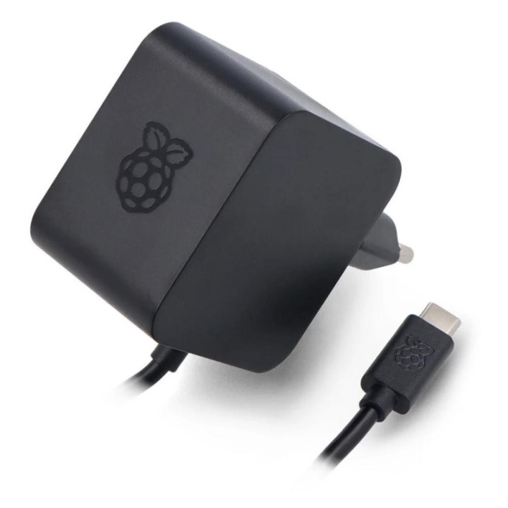 raspberry fuente de alimentacion cargador raspberry pi 5 usb c 27 w color negro