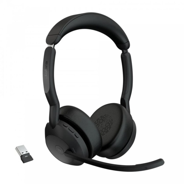 jabra auriculares jabra evolve2 55 ms stereo inalambrico negro