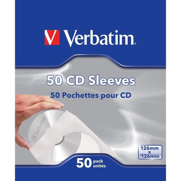verbatim fundas de papel verbatim para cd pack de 50 unidades