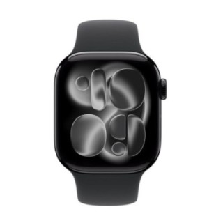 apple smartwatch apple watch s11 gps + cellular 42mm jet black aluminium case  black sport band