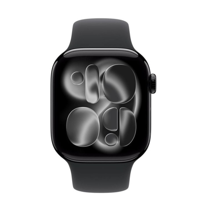 apple smartwatch apple watch s11 gps + cellular 42mm jet black aluminium case  black sport band