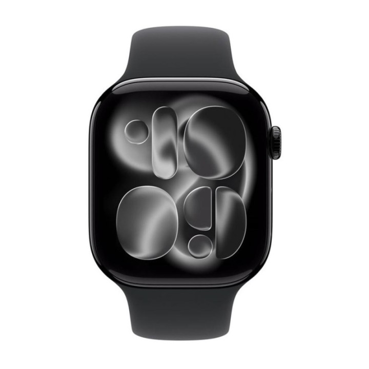 apple smartwatch apple watch s11 gps + cellular 46mm jet black aluminium case  black sport band