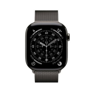 apple smartwatch apple watch s11 gps + cellular 46mm slate titanium case slate milanese loop m   l