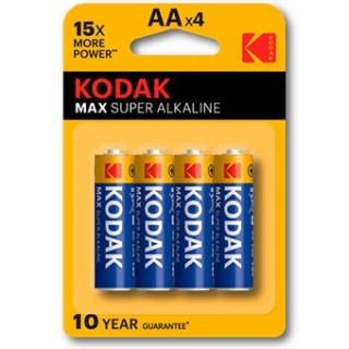 kodak blister pilas kodak alcalina max aa lr6 1.5v    blister blister 4 pilas
