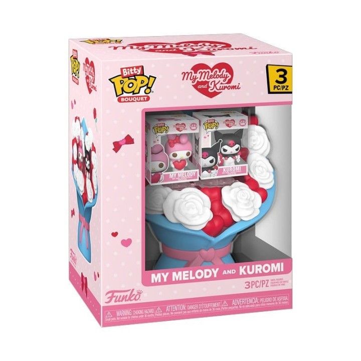 funko bitty pop bouquet sanrio valentines my melody & kuromi