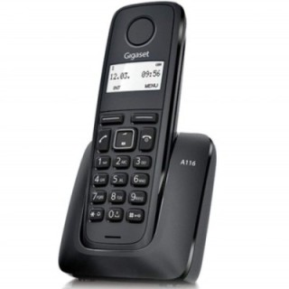 gigaset telefono fijo inalambrico gigaset a116 negro 50 numeros agenda