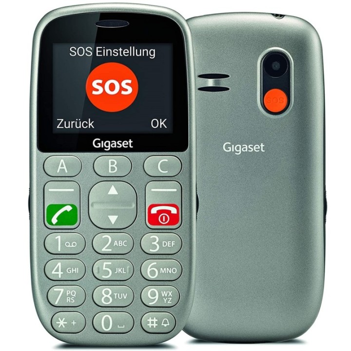 gigaset telefono movil gigaset gl390 gris para mayores
