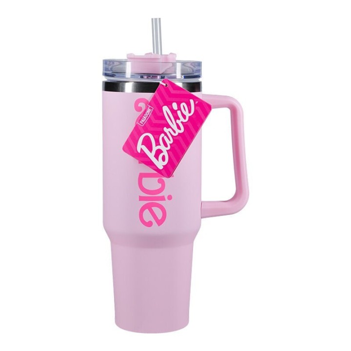paladone vaso termo con pajita paladone barbie logo xl 1200 ml