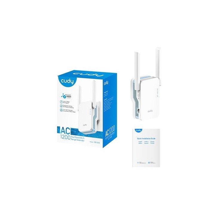 wireless lan repetidor cudy re1200 mesh 867mbps 5ghz 300mbps 2.4gh 802.11ac a b