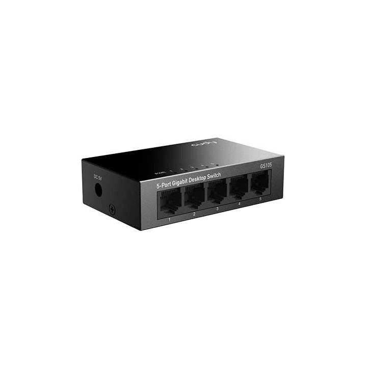 hub switch 5 ptos cudy gs105 gigabit metal 5x10 100m rj45 ports desktop metal case